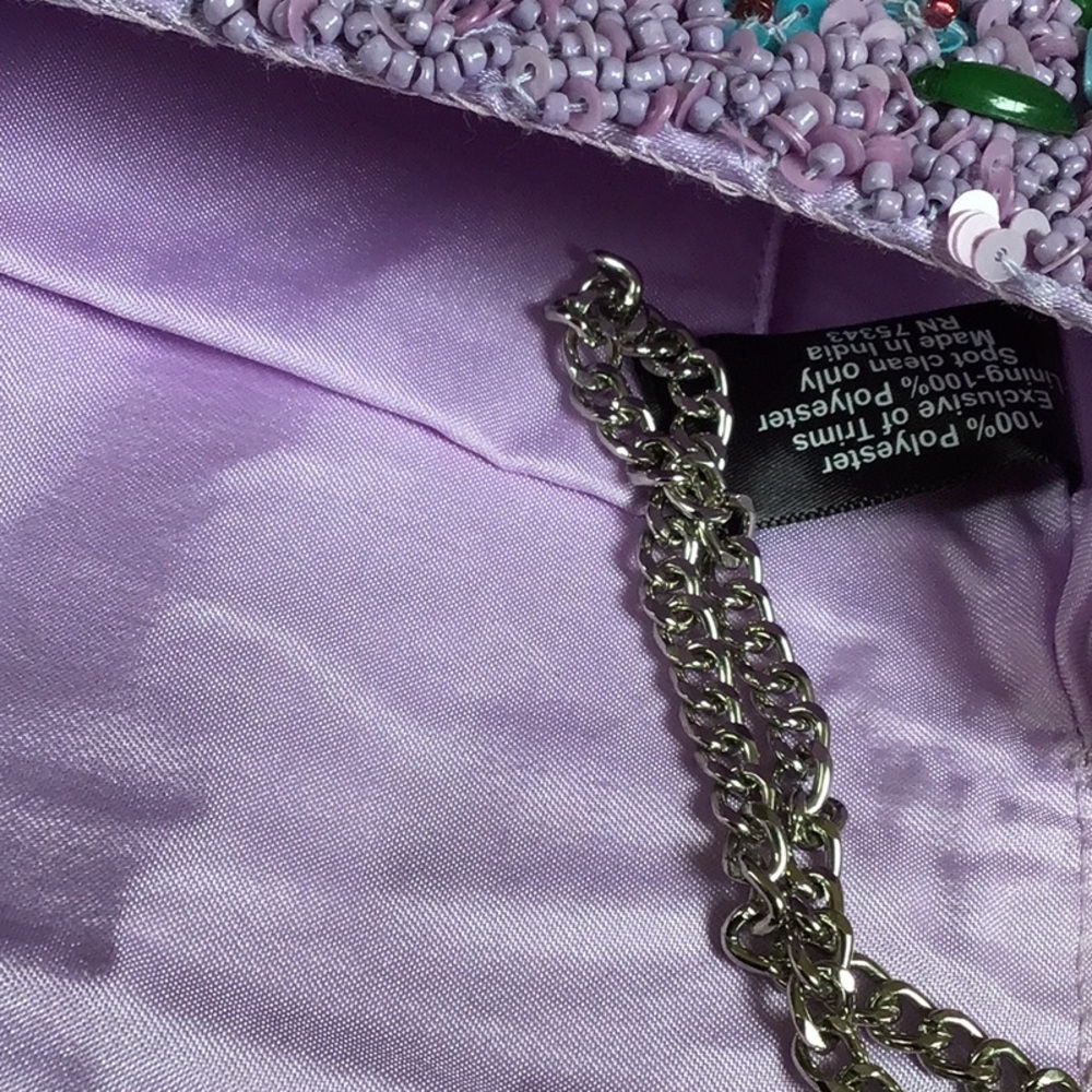 Anthro RARE Beaded Butterfly Crossbody Bag / Evening Clutch - Picture 14 of 14